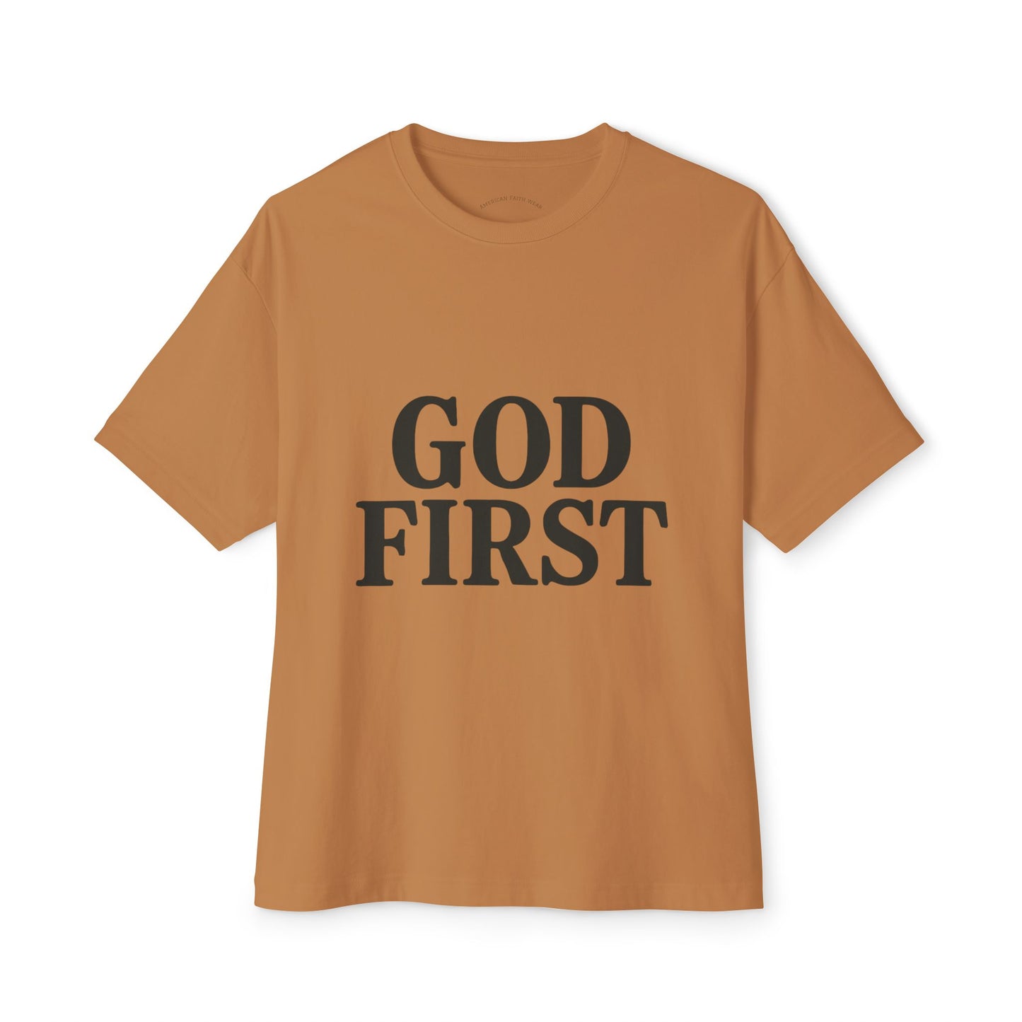 God First Christian Oversized T-Shirt | American Faith Wear | Faith-Based Apparel