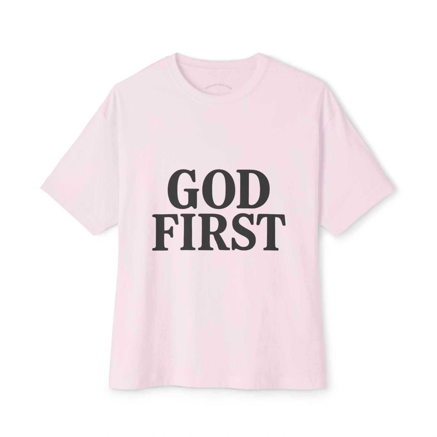 God First Christian Oversized T-Shirt | American Faith Wear | Faith-Based Apparel
