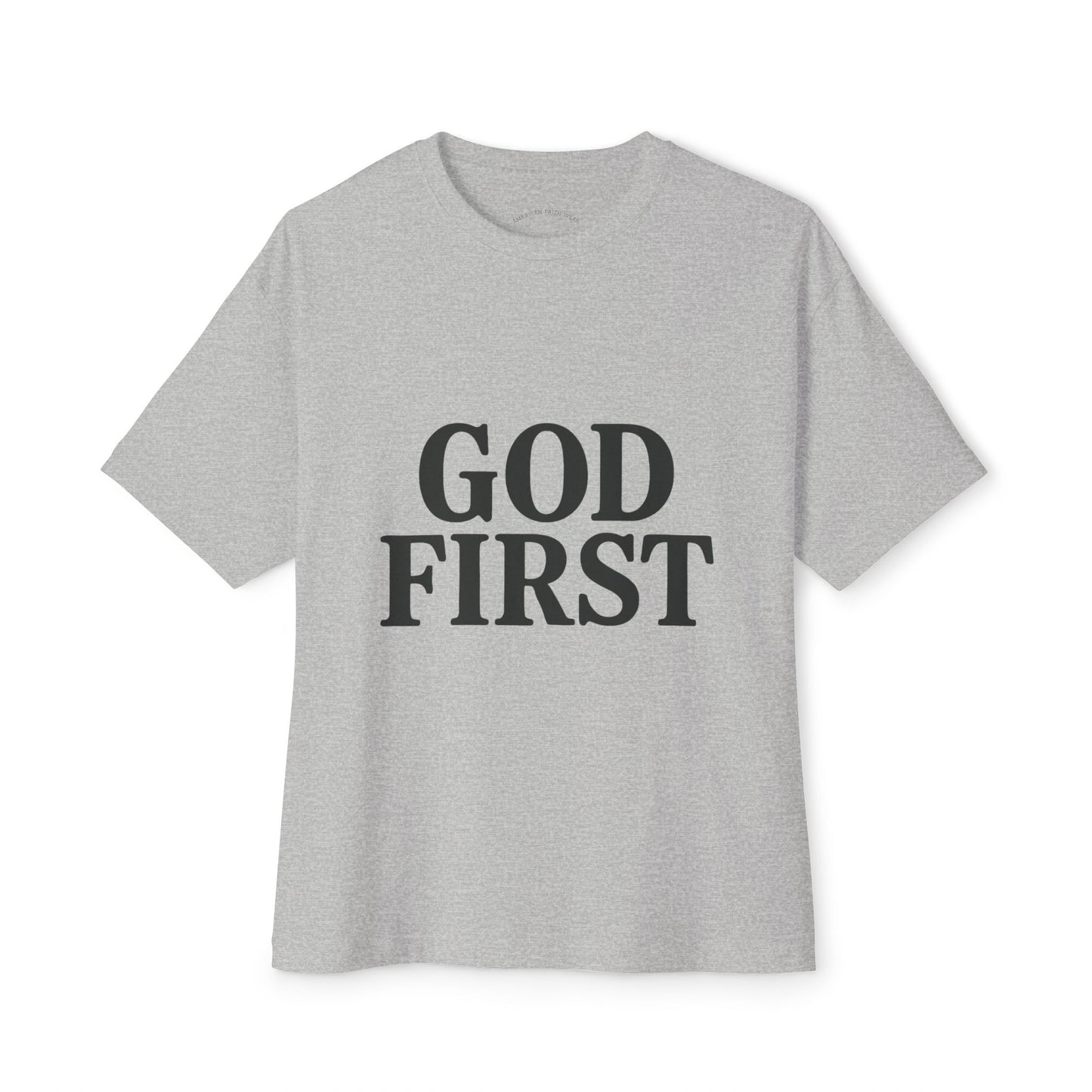 God First Christian Oversized T-Shirt | American Faith Wear | Faith-Based Apparel